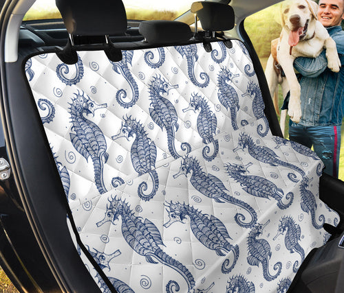 Seahorse Pattern Background Dog Car Seat Covers