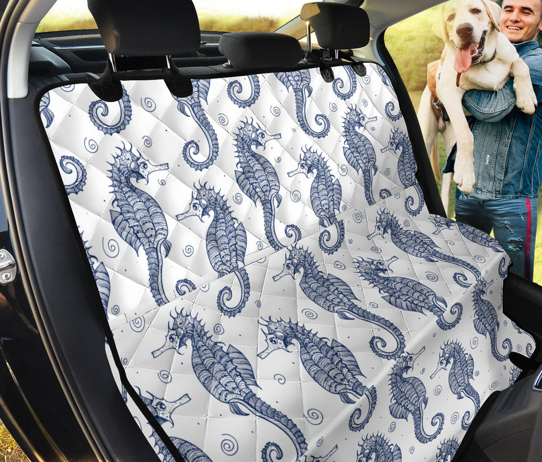 Seahorse Pattern Background Dog Car Seat Covers