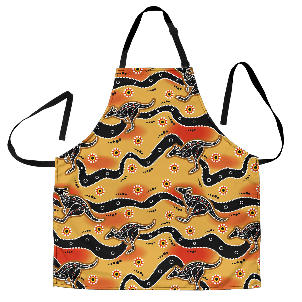 Kangaroo Australian Aboriginal Art Pattern Adjustable Apron