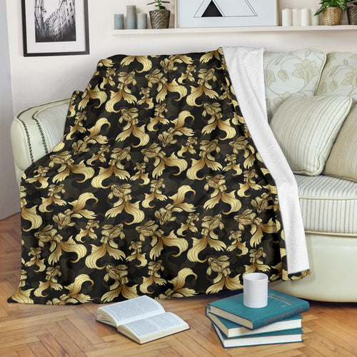 Goldfish Pattern Print Design 01 Premium Blanket