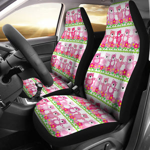 Teddy Bear Pattern Print Design 04 Universal Fit Car Seat Covers