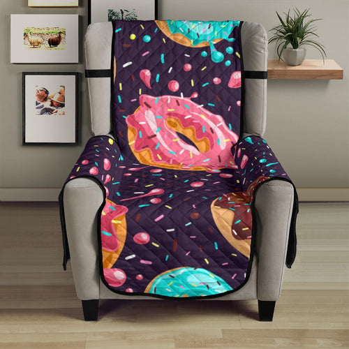 Colorful donut glaze pattern Chair Cover Protector