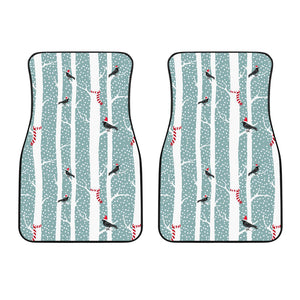 Crows Christmas Hat Scarf Front Car Mats