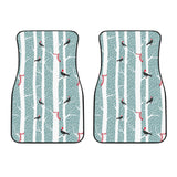 Crows Christmas Hat Scarf Front Car Mats