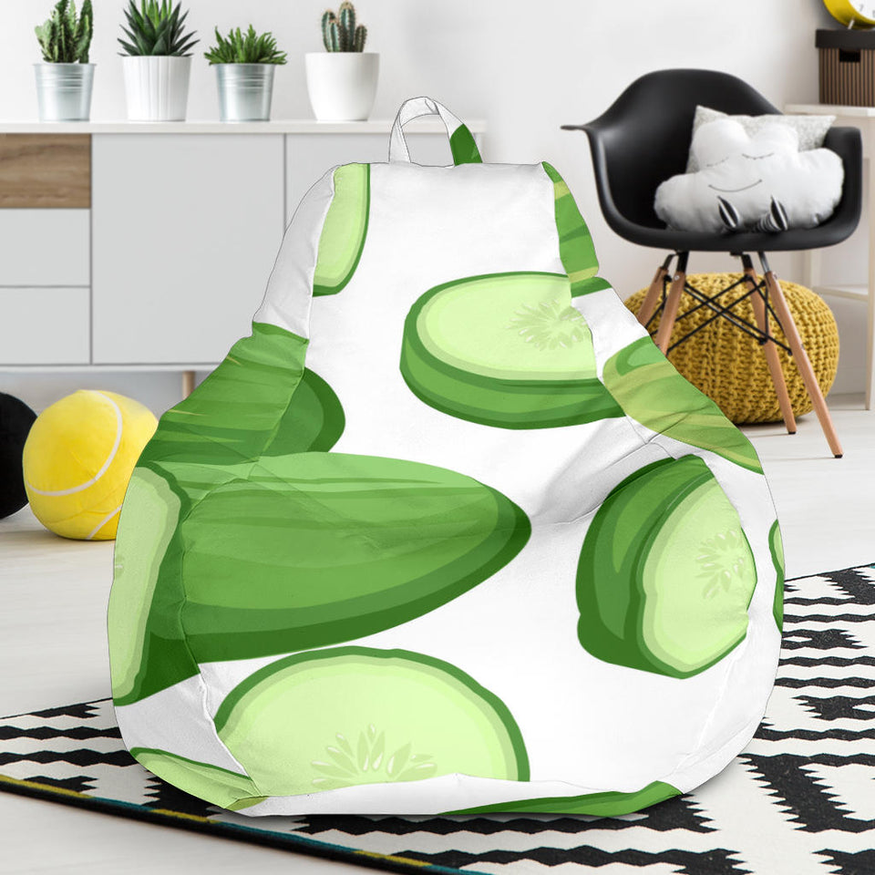 Cucumber Whole Slices Pattern Bean Bag Cover