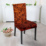 Cocoa Beans Tribal Polynesian Pattern Dining Chair Slipcover