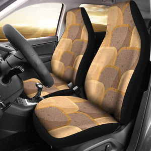 Bread Toast Pattern Print Design 04 Universal Fit Car Seat Covers