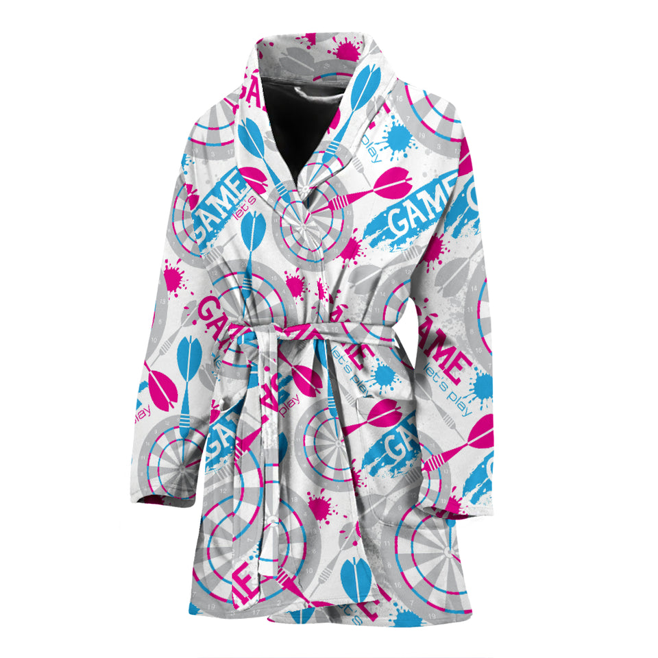 Darts Pattern Print Design 01 Women's Bathrobe