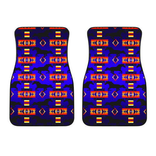 Seven Tribes Blue Horse Front Car Mats (Set Of 2)