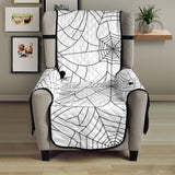 Spider web cobweb pattern white background Chair Cover Protector