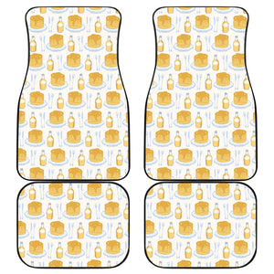 Pancake Pattern Print Design 05 Front and Back Car Mats