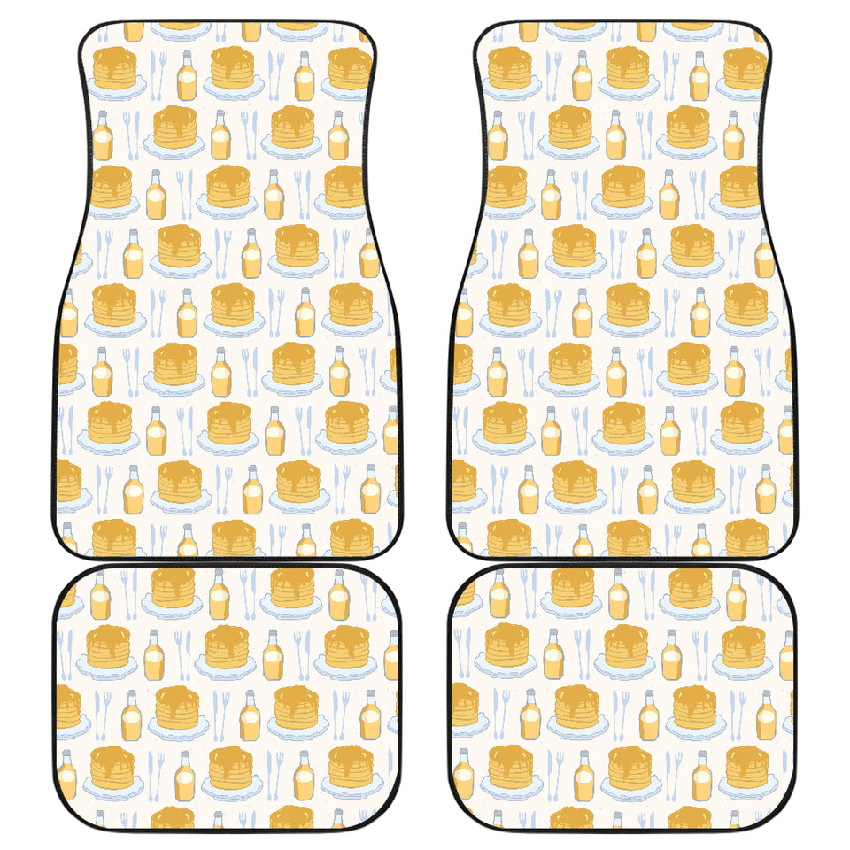 Pancake Pattern Print Design 05 Front and Back Car Mats