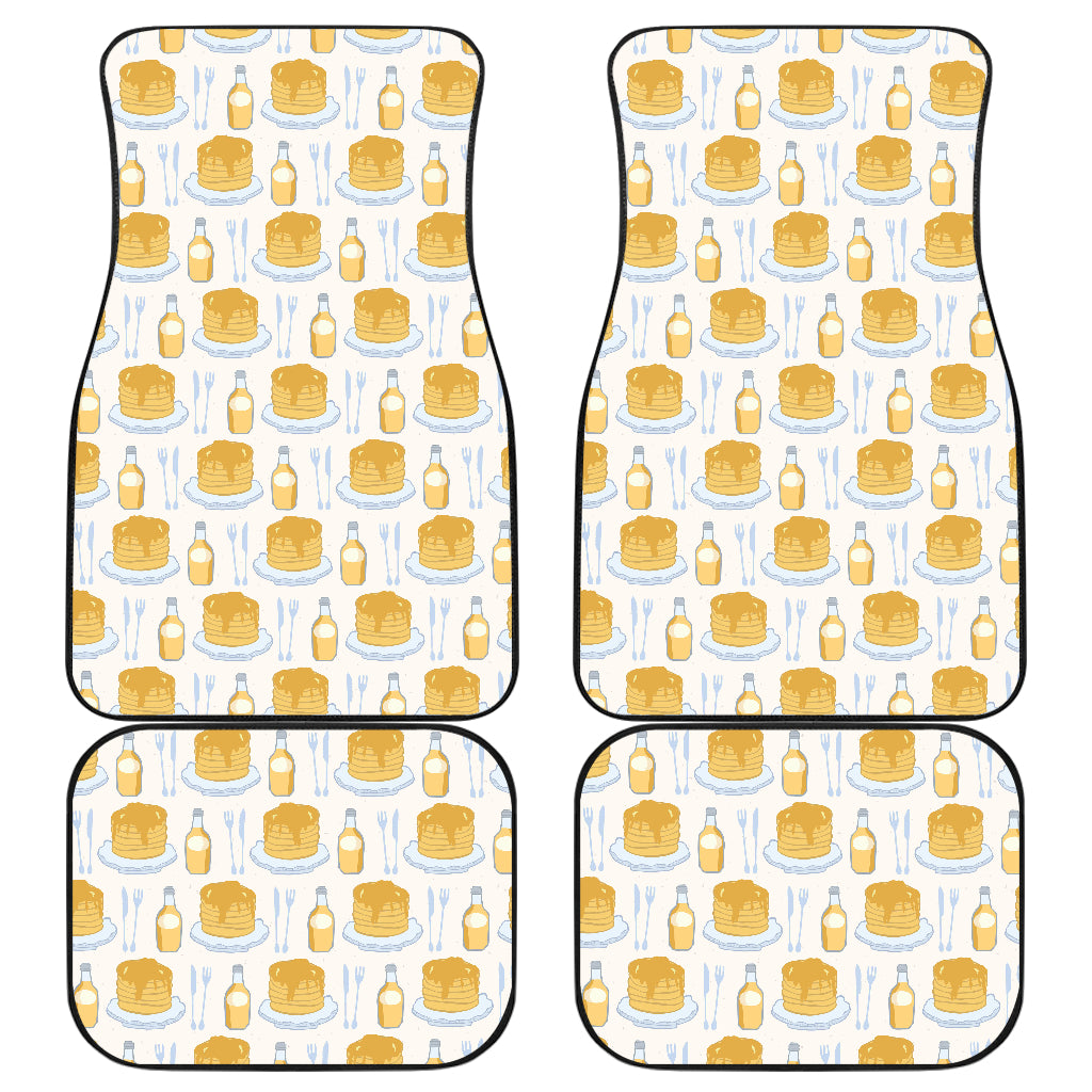 Pancake Pattern Print Design 05 Front and Back Car Mats