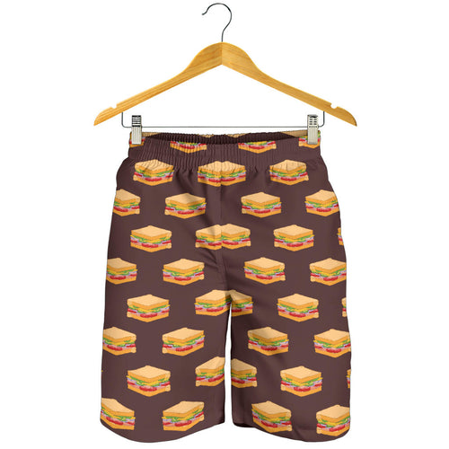 Sandwich Pattern Print Design 04 Men Shorts
