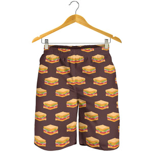 Sandwich Pattern Print Design 04 Men Shorts
