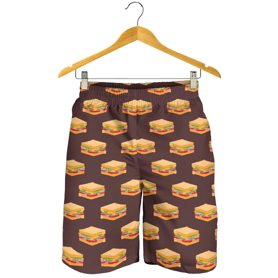 Sandwich Pattern Print Design 04 Men Shorts
