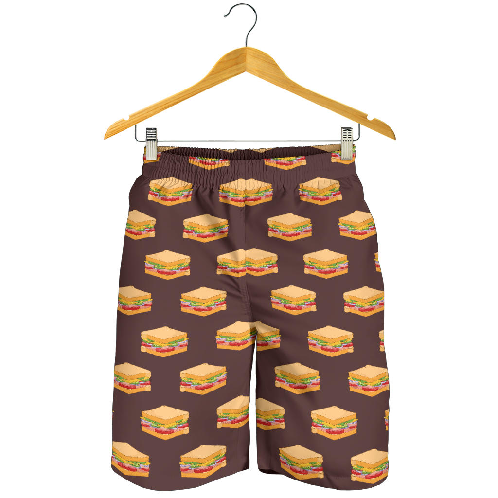 Sandwich Pattern Print Design 04 Men Shorts