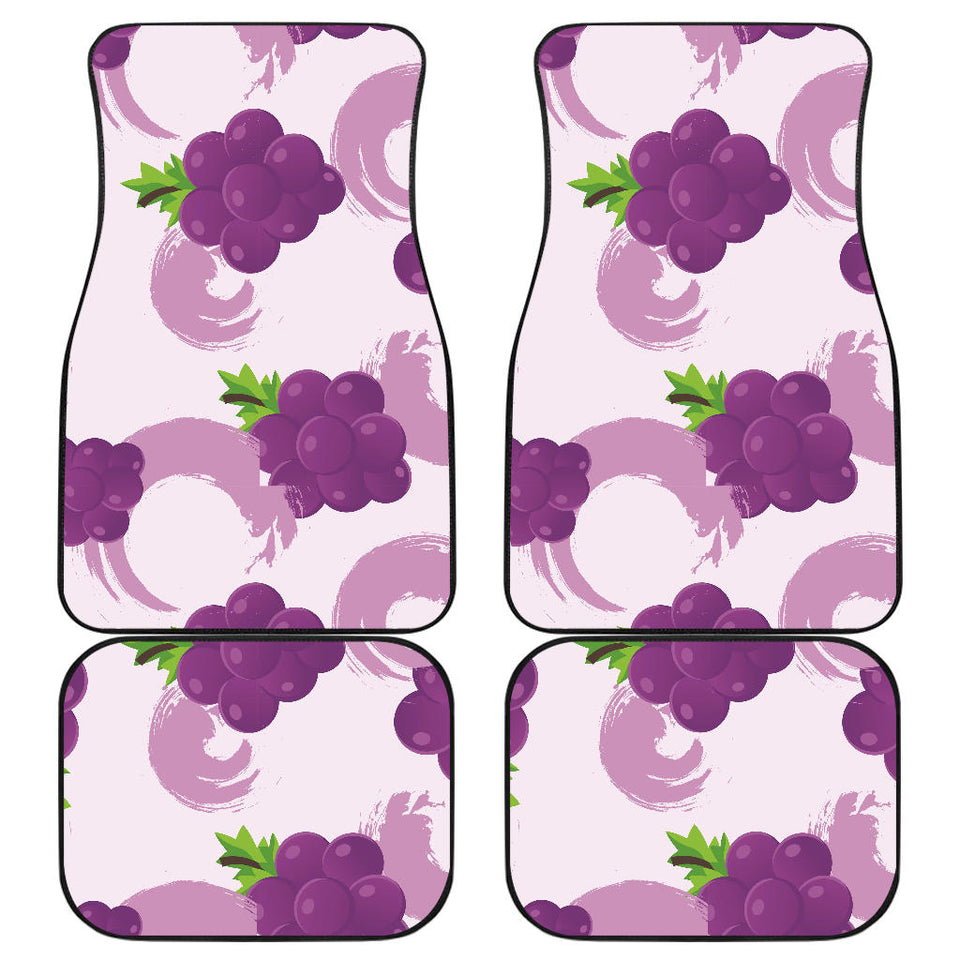 Cute Grape Pattern Front And Back Car Mats