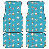 Jack Russel Pattern Print Design 03 Front and Back Car Mats