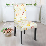 Horseshoes Pattern Print Design 02 Dining Chair Slipcover