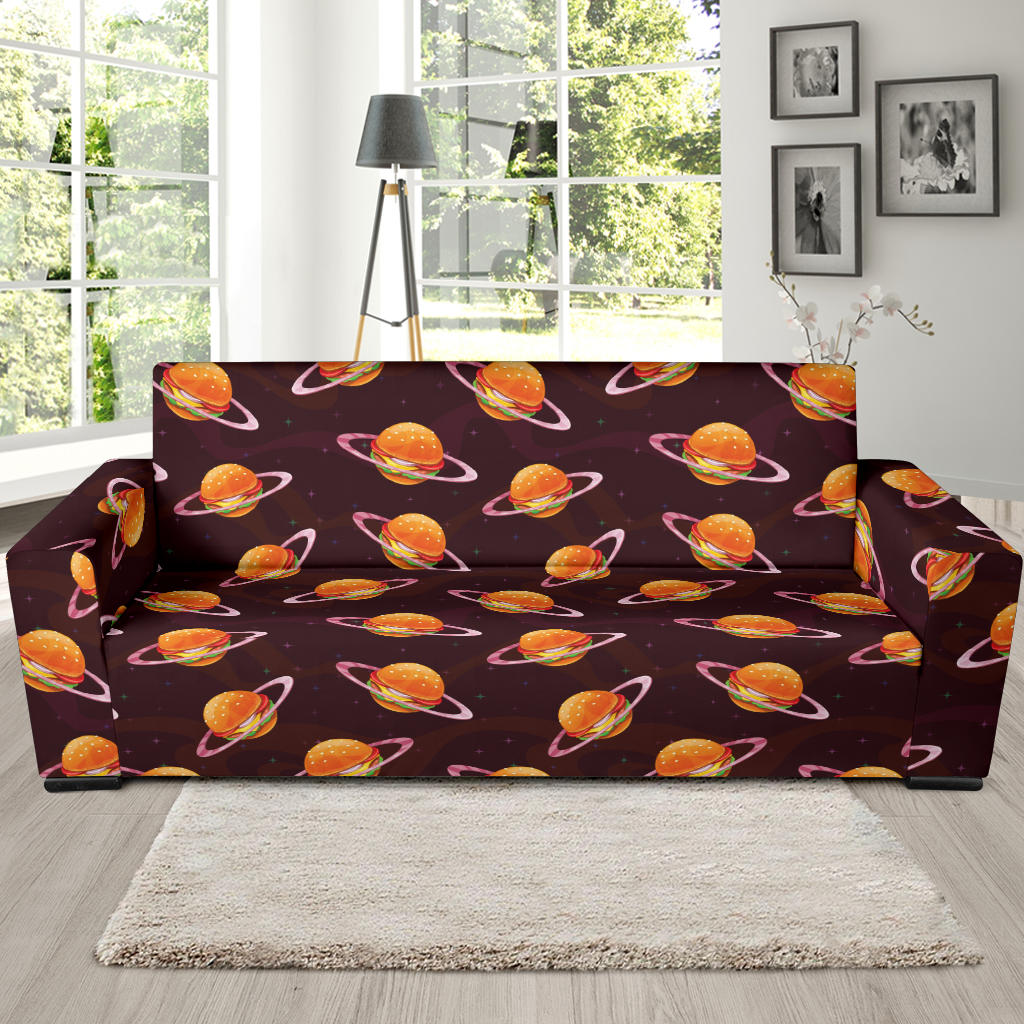 Hamburger Pattern Print Design 05 Sofa Slipcover