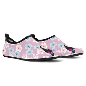 Beautiful Toucan Flower Leaves Aqua Shoes