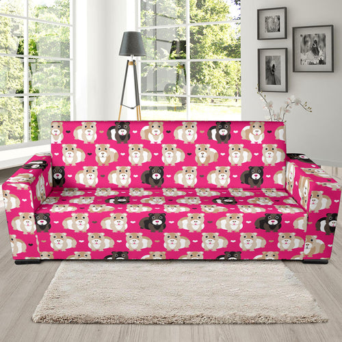 Guinea Pig Pattern Print Design 01 Sofa Slipcover