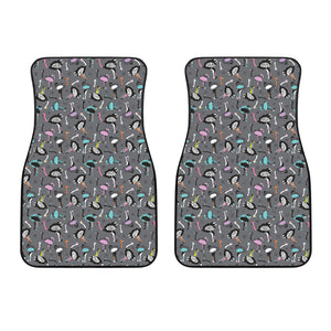 Ostrich Pattern Print Design 01 Front Car Mats