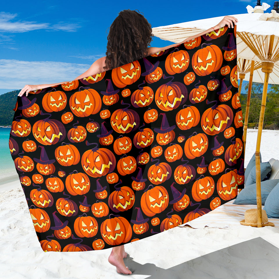 Halloween Pumpkin Pattern Sarong