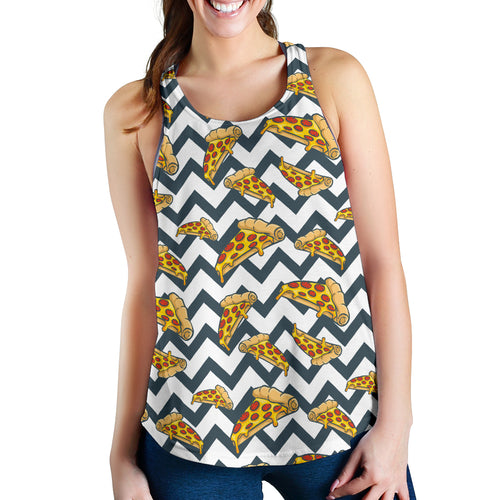 Pizza design pattern Women Racerback Tank Top