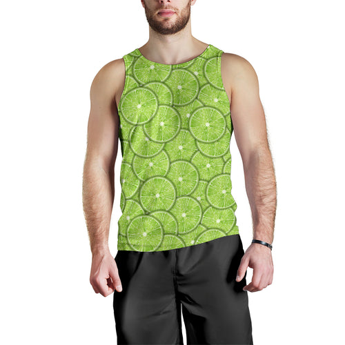 Slices of Lime pattern Men Tank Top