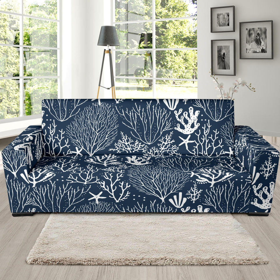 Coral Reef Pattern Print Design 05 Sofa Slipcover