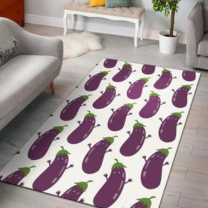 Eggplant Pattern Print Design 01 Area Rug