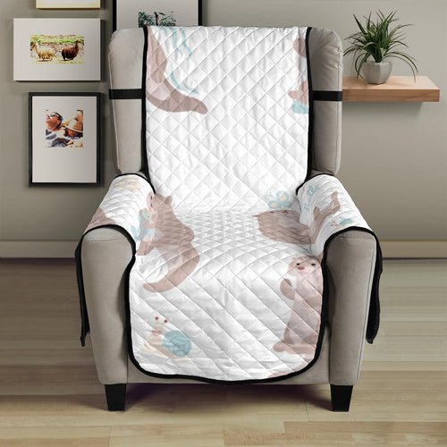 Cute sea otters pattern Chair Cover Protector