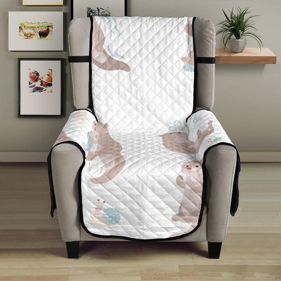 Cute sea otters pattern Chair Cover Protector