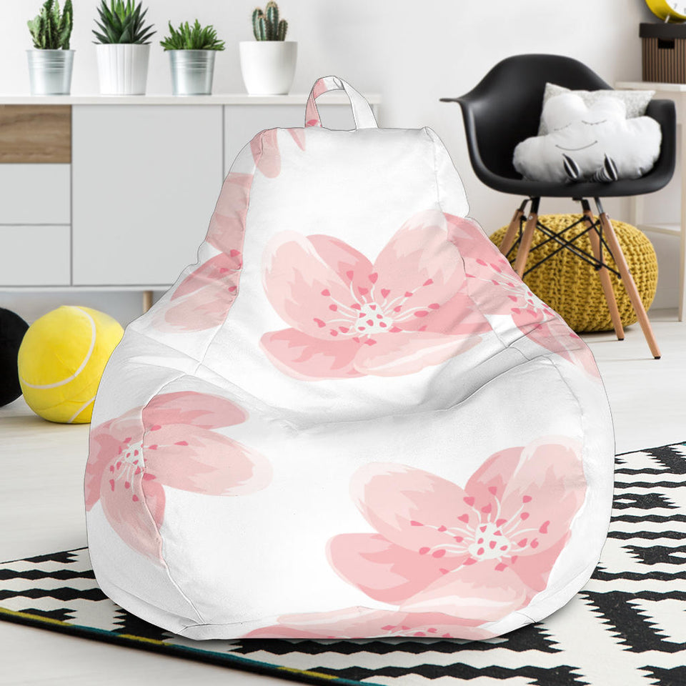 Pink Sakura Cherry Blossom Pattern Bean Bag Cover