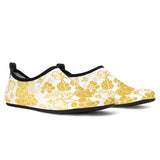 Gold Grape Pattern Aqua Shoes