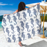 Seahorse Pattern Background Sarong