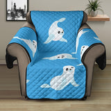 Cute sea lion seal pattern background Recliner Cover Protector
