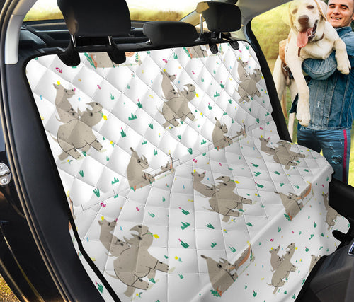 Cute Rhino Pattern Background Dog Car Seat Covers