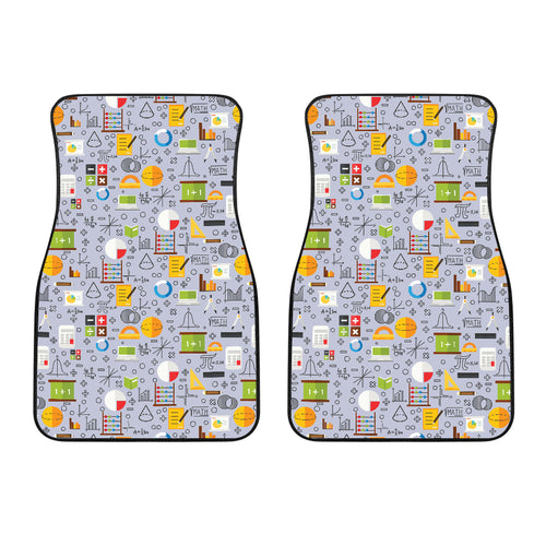 Math Pattern Print Design 04 Front Car Mats