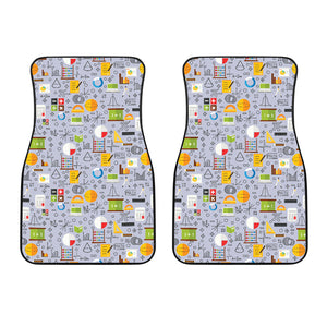 Math Pattern Print Design 04 Front Car Mats