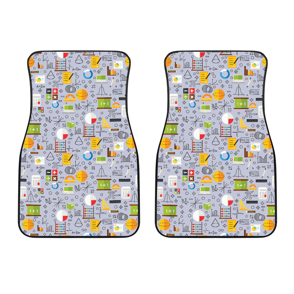 Math Pattern Print Design 04 Front Car Mats