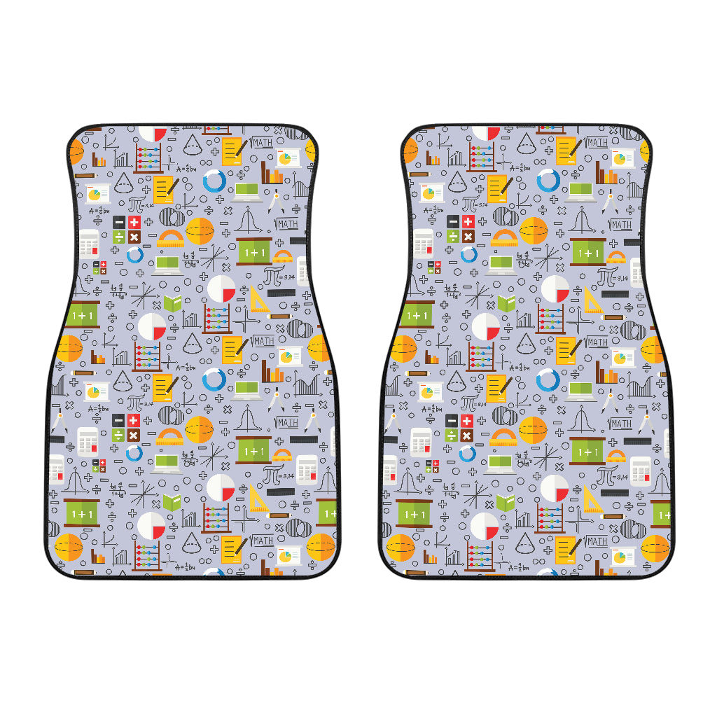 Math Pattern Print Design 04 Front Car Mats