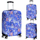 White Bengal Tigers Pattern Luggage Covers