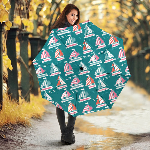 Cute Sailboat Pattern Umbrella