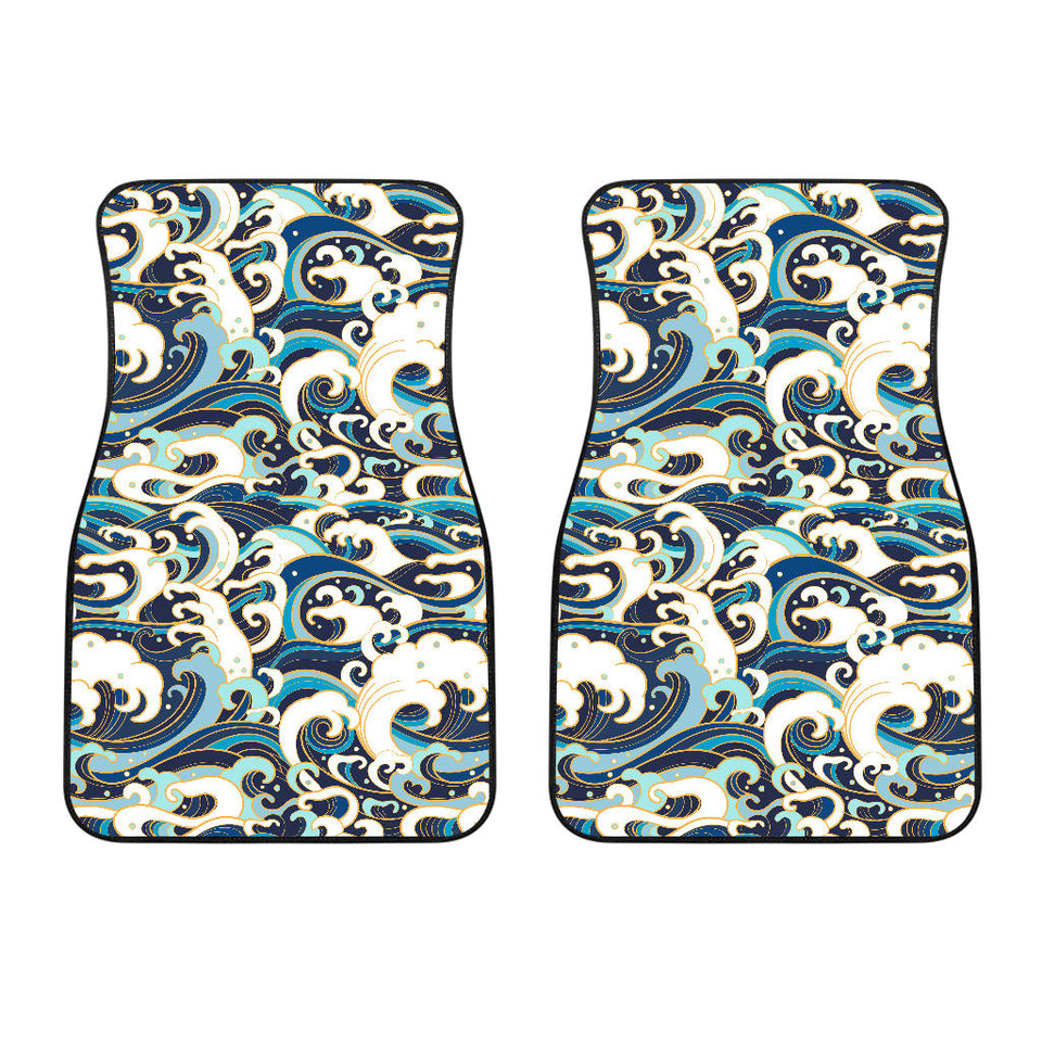 Japanese Wave Pattern Front Car Mats