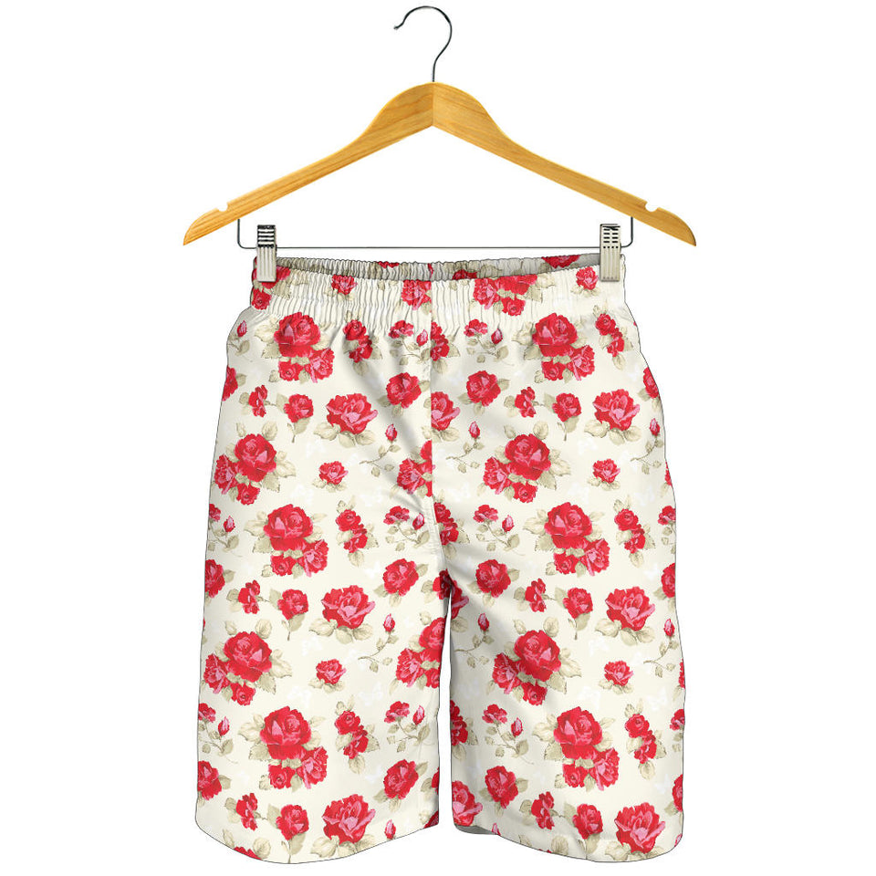 Rose Pattern Print Design 01 Men Shorts