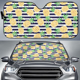 Pineapples Pattern Striped Background Car Sun Shade