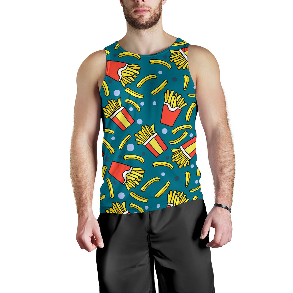 French fries red paper box pattern Men Tank Top